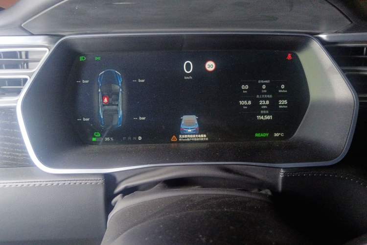 Used Tesla Model S 2016 S 75 Odometer Close Up