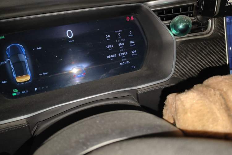 Used Tesla Model S 2016 S P90D Odometer Close Up