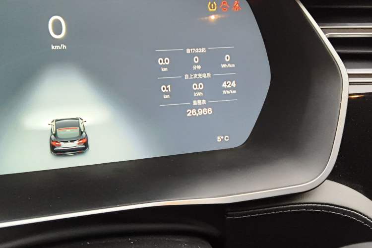 Used Tesla Model S 2016 S 70 Odometer Close Up
