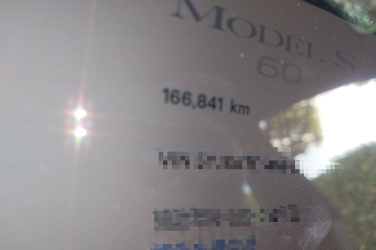 Used Tesla Model S 2016 S 60 Odometer Close Up