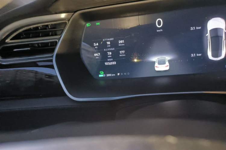 Used Tesla Model S 2016 S 75 Odometer Close Up