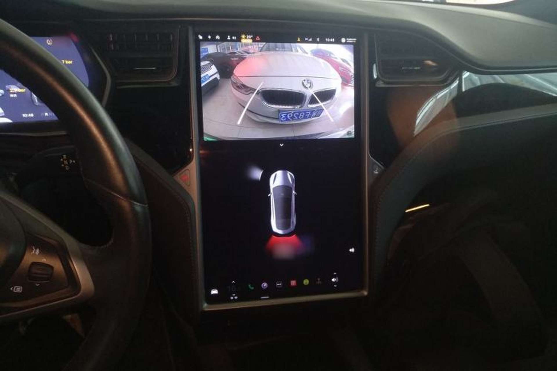 Used Tesla Model S 2017 S 75D Standard Range Edition Audio And AC Panel