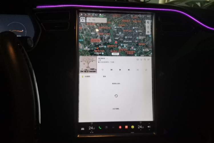 Used Tesla Model S 2017 S 75D Standard Range Edition Audio And AC Panel