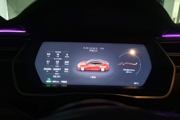 Used Tesla Model S 2017 S 75D Standard Range Edition Instrument Cluster
