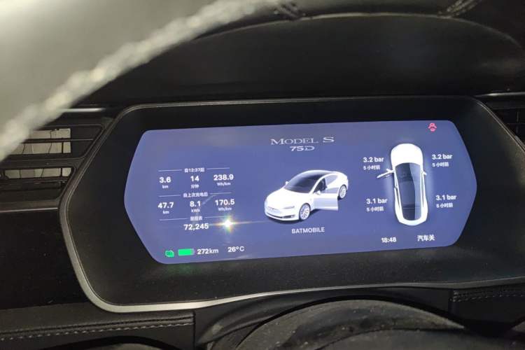 Used Tesla Model S 2017 S 75D Standard Range Edition Instrument Cluster