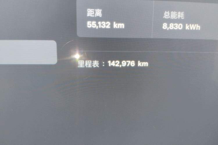 Used Tesla Model S 2019 Long-Range Version Odometer Close Up