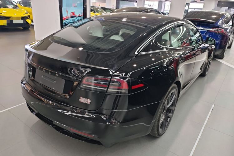 Used Tesla Model S 2023 Three-Motor All-Wheel-Drive Plaid Version Rear Right 45 Deg
