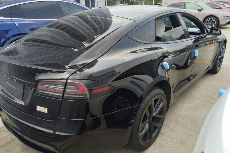 Used Tesla Model S 2023 Three-Motor All-Wheel-Drive Plaid Version Rear Right 45 Deg