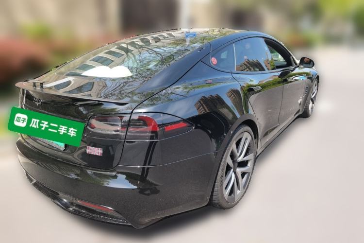 Used Tesla Model S 2023 Three-Motor All-Wheel-Drive Plaid Version Rear Right 45 Deg