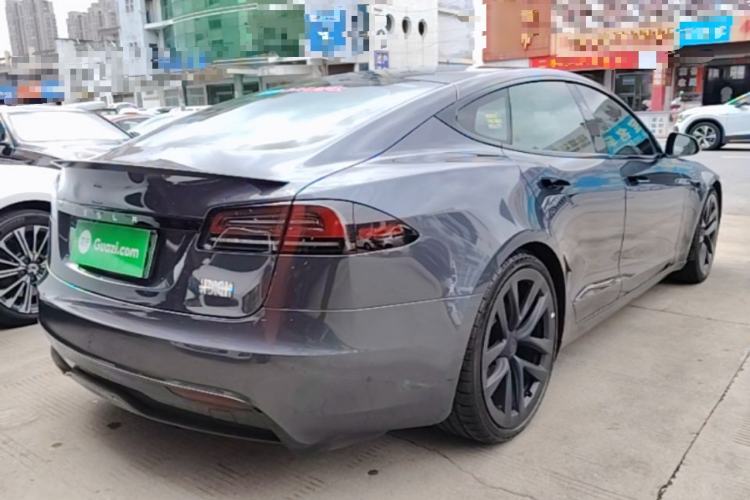 Used Tesla Model S 2023 Three-Motor All-Wheel-Drive Plaid Version Rear Right 45 Deg