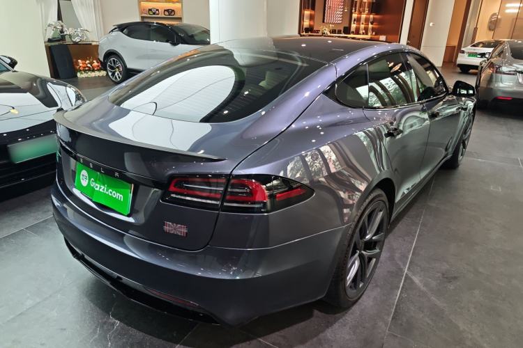 Used Tesla Model S 2023 Three-Motor All-Wheel-Drive Plaid Version Rear Right 45 Deg
