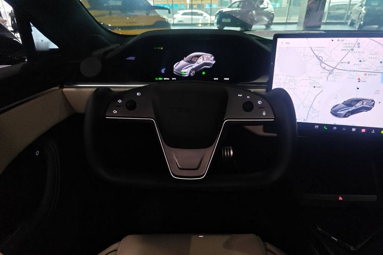 Used Tesla Model S 2023 Three-Motor All-Wheel-Drive Plaid Version Steering Wheel