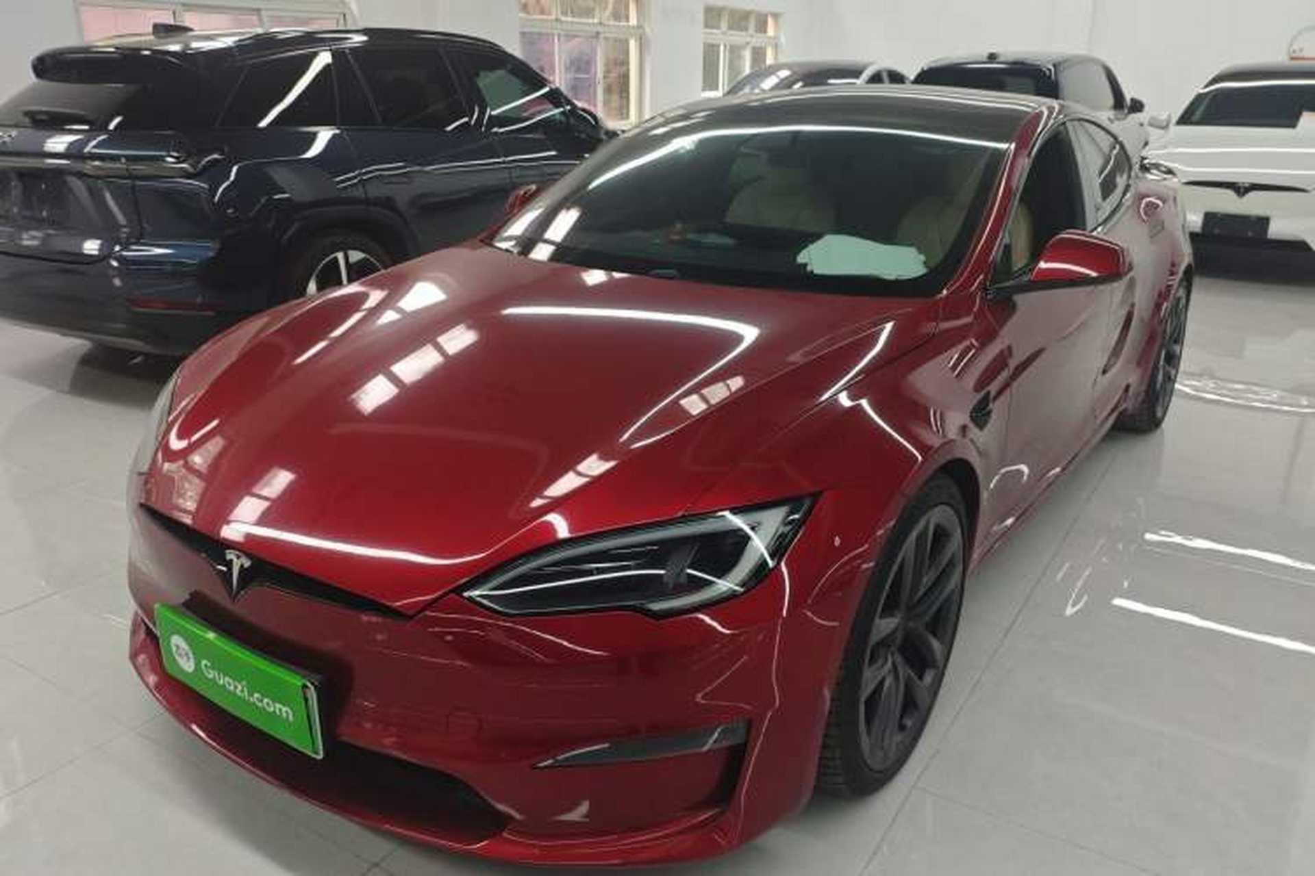 Used Tesla Model S 2023 Three-Motor All-Wheel-Drive Plaid Version Front Left 45 Deg
