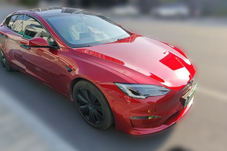 Used Tesla Model S 2023 Three-Motor All-Wheel-Drive Plaid Version Front Right 45 Deg