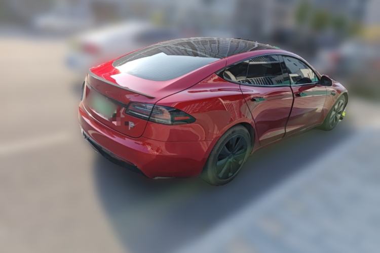 Used Tesla Model S 2023 Three-Motor All-Wheel-Drive Plaid Version Rear Right 45 Deg