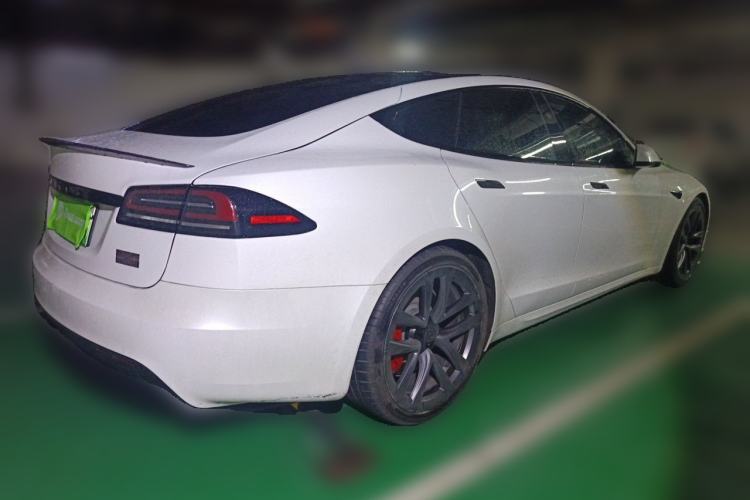 Used Tesla Model S 2023 Three-Motor All-Wheel-Drive Plaid Version Rear Right 45 Deg