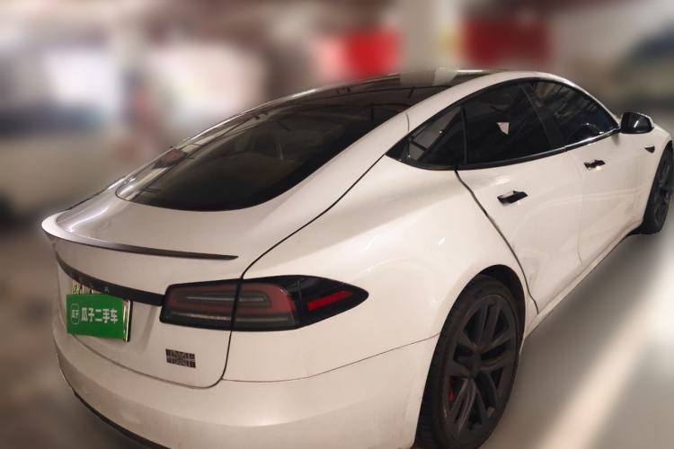 Used Tesla Model S 2023 Three-Motor All-Wheel-Drive Plaid Version Rear Right 45 Deg