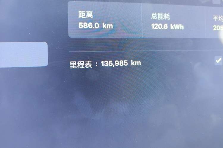 Used Tesla Model X 2016 X 75D Odometer Close Up