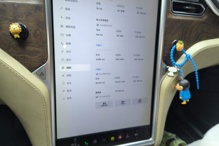 Used Tesla Model X 2016 X 90D Odometer Close Up