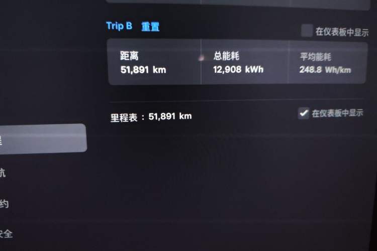Used Tesla Model X 2016 X 75D Odometer Close Up
