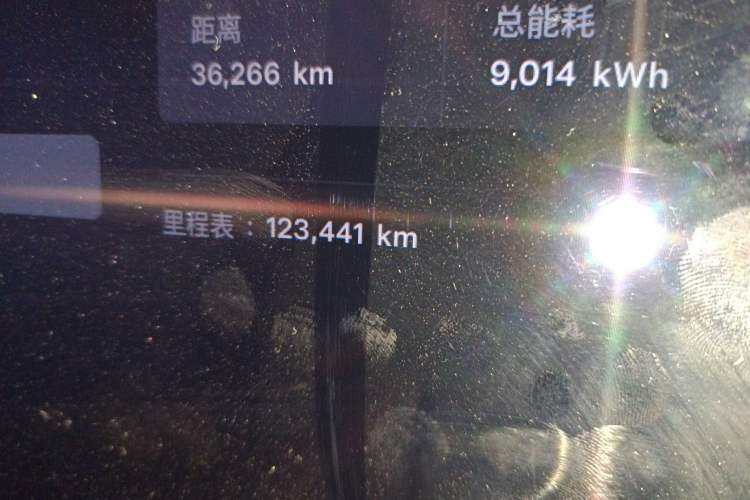 Used Tesla Model X 2016 X 75D Odometer Close Up