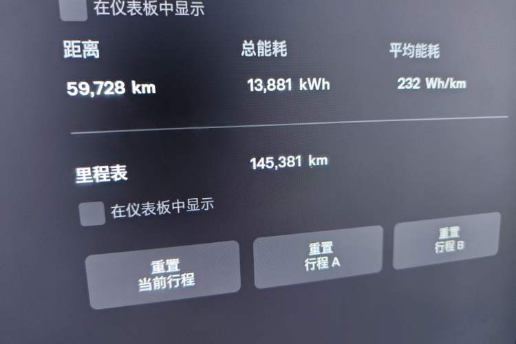Used Tesla Model X 2016 X 90D Odometer Close Up