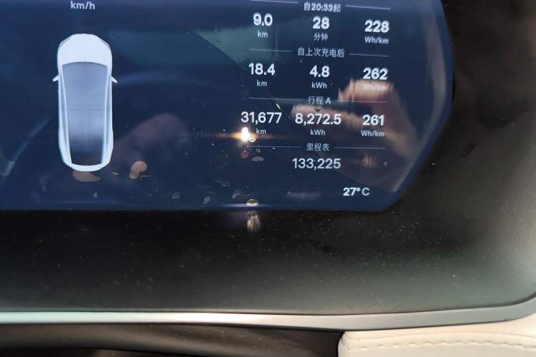 Used Tesla Model X 2016 X 90D Odometer Close Up