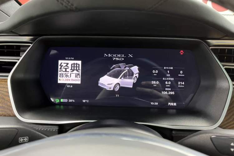 Used Tesla Model X 2016 X 75D Odometer Close Up