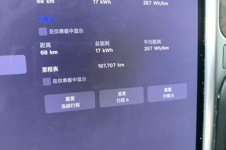 Used Tesla Model X 2016 X 90D Odometer Close Up