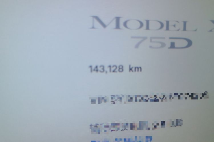 Used Tesla Model X 2016 X 75D Odometer Close Up