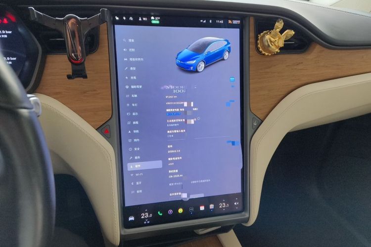 Used Tesla Model X 2017 X 100D Long Range Edition Audio And AC Panel