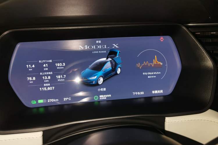 Used Tesla Model X 2017 X 100D Long Range Edition Instrument Cluster