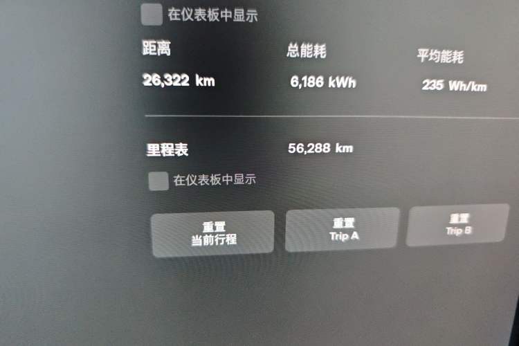 Used Tesla Model X 2017 X 100D Long Range Edition Odometer Close Up
