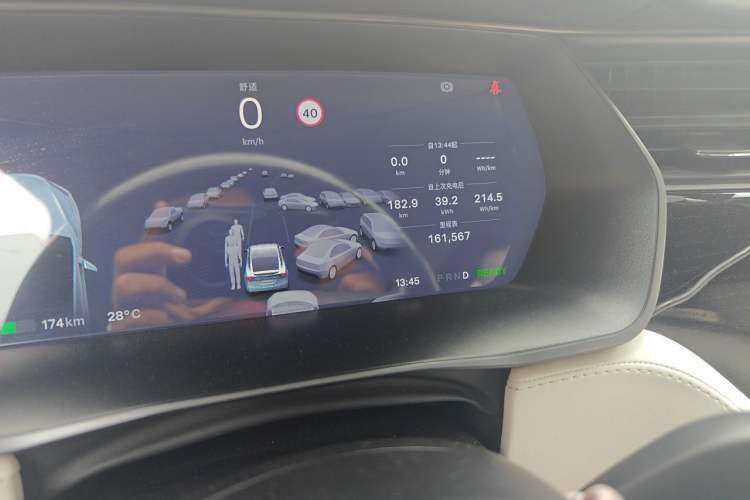 Used Tesla Model X 2017 X 100D Long Range Edition Odometer Close Up