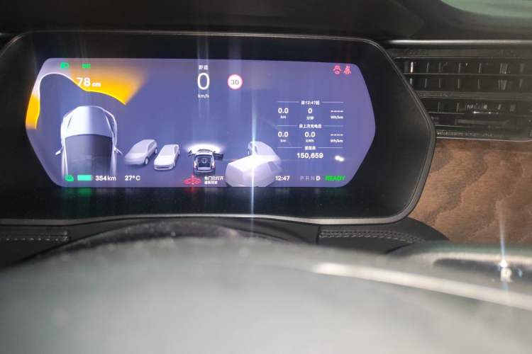 Used Tesla Model X 2017 X 100D Long Range Edition Odometer Close Up