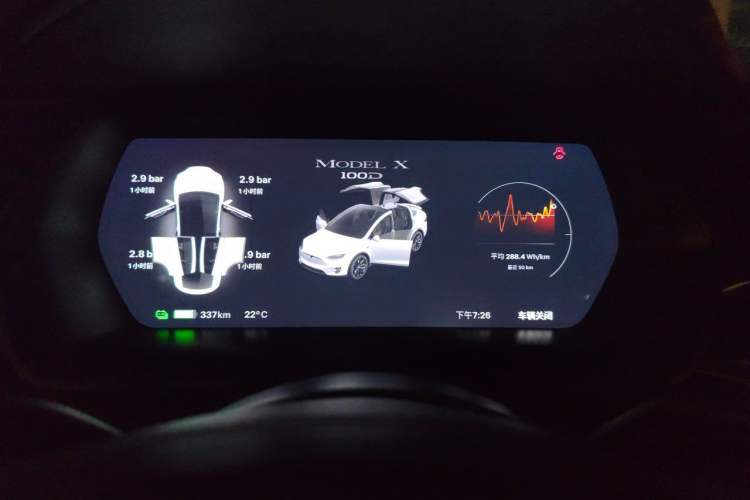 Used Tesla Model X 2017 X 100D Long Range Edition Instrument Cluster