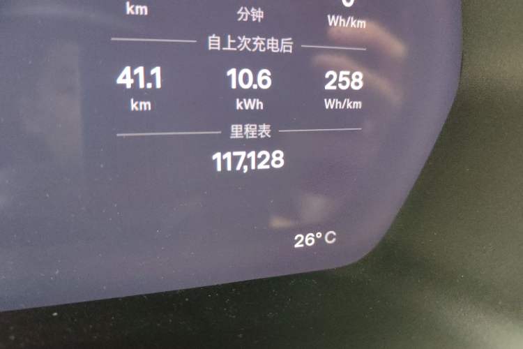 Used Tesla Model X 2017 X 100D Long Range Edition Odometer Close Up