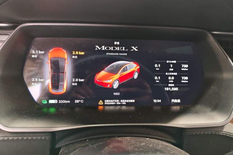 Used Tesla Model X 2019 Standard Range Version Instrument Cluster