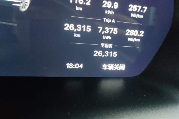 Used Tesla Model X 2019 Performance High-Performance Edition Odometer Close Up