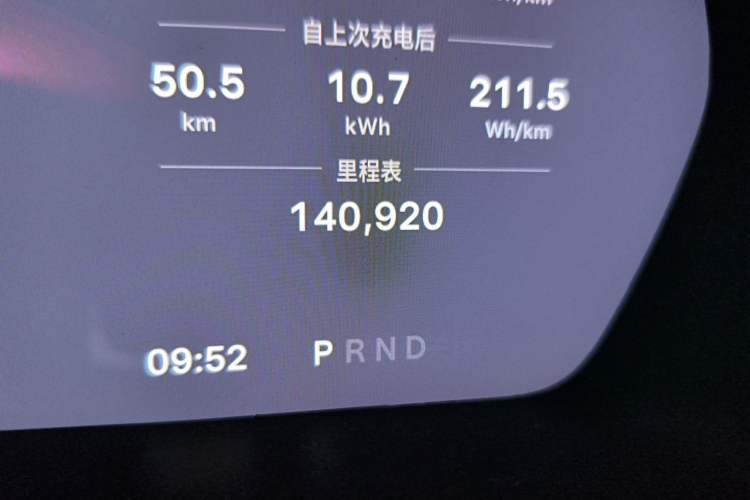 Used Tesla Model X 2019 Long-Range Version Odometer Close Up