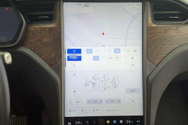 Used Tesla Model X 2019 Long-Range Version Audio And AC Panel