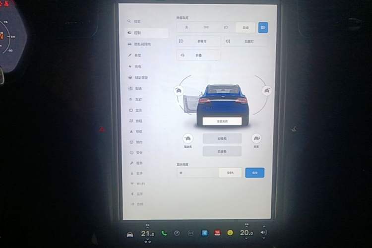 Used Tesla Model X 2019 Long-Range Version Audio And AC Panel