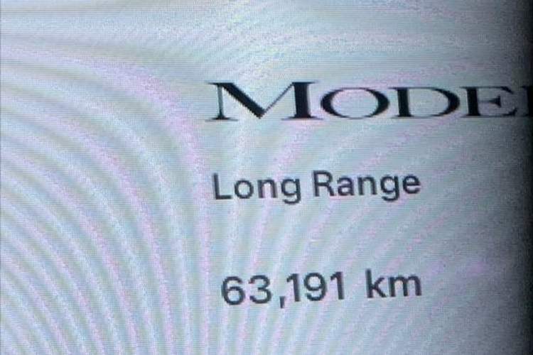 Used Tesla Model X 2019 Long-Range Version Odometer Close Up