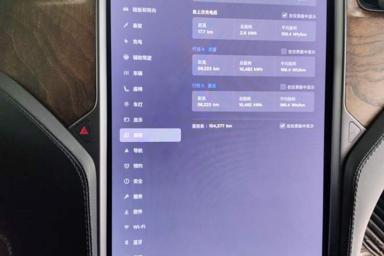 Used Tesla Model X 2019 Long-Range Version Odometer Close Up