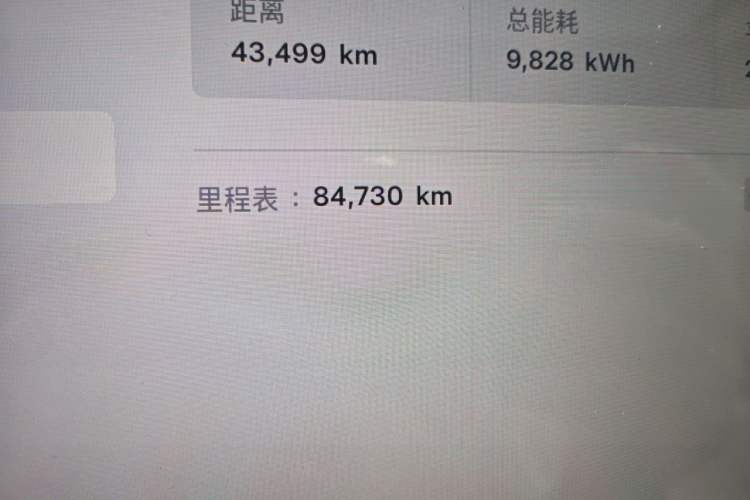 Used Tesla Model X 2019 Long-Range Version Odometer Close Up