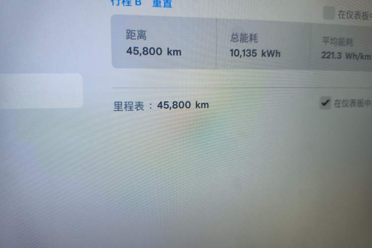 Used Tesla Model X 2019 Long-Range Version Odometer Close Up