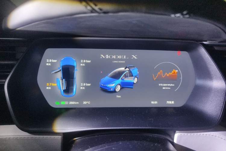 Used Tesla Model X 2019 Long-Range Version Instrument Cluster