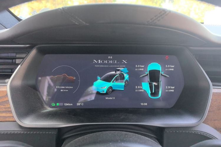 Used Tesla Model X 2019 Performance High-Performance Edition Instrument Cluster