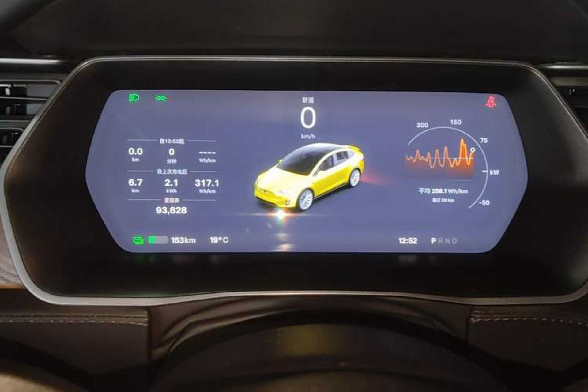 Used Tesla Model X 2019 Long-Range Version Instrument Cluster