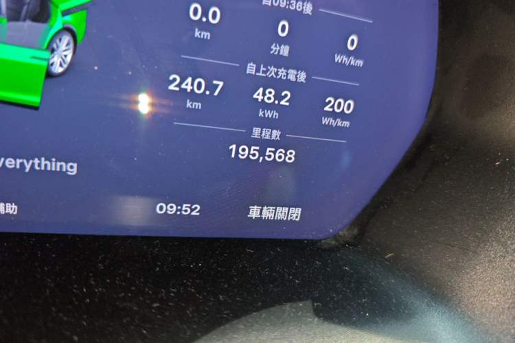 Used Tesla Model X 2019 Long-Range Version Odometer Close Up